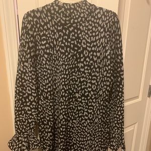 Michael Kors black and silver leopard print dress
